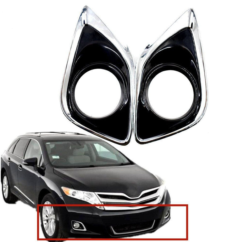 labwork Set of 2 Fog Light Covers Replacement for 2013-2016 Toyota Venza Fog Light Bezels TO1038183 TO1039183 Driver and Passenger Side