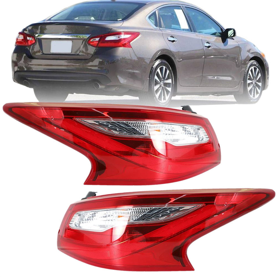 labwork Driver and Passenger Side Outer Tail Lights Replacement for 2016-2018 Nissan Altima Rear Brake Lamps Assembly LH & RH 265509HS0A 265559HS0A