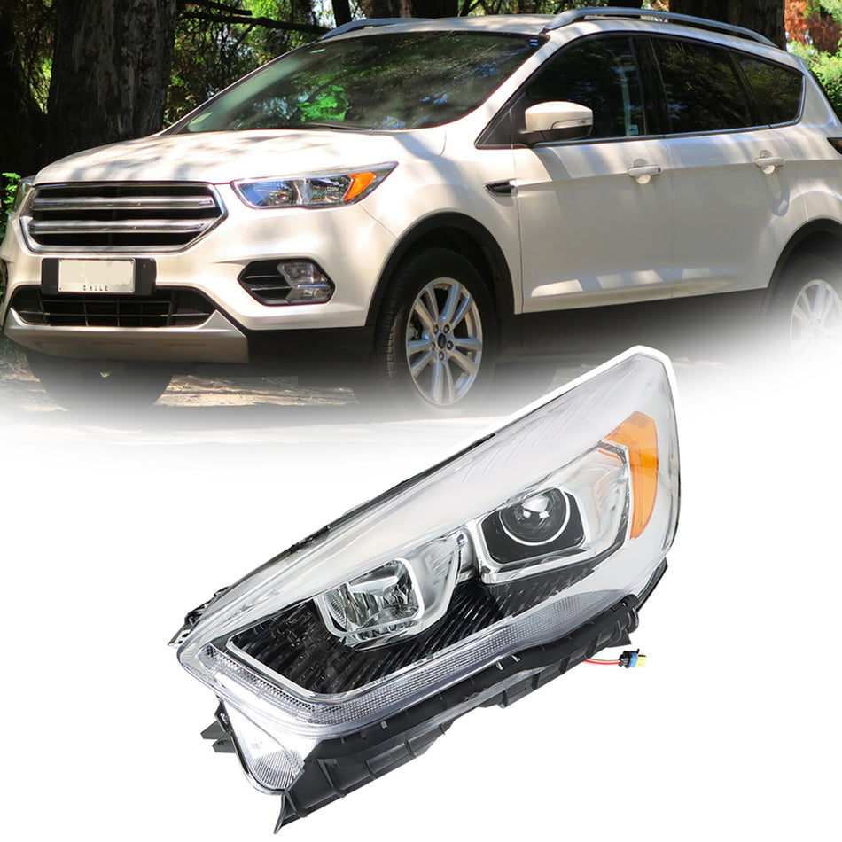 labwork HID Headlights Assembly Replacement for 2017 2018 2019 Ford Escape Projector Headlamp Driver Side