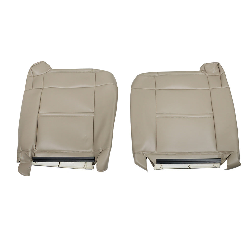 labwork Seat Cover Front Driver and Passenger Side Bottom and 4 Pieces Artificial Leather Tan Replacement for Chevy GMC Tahoe Suburban Avalanche 2003 2004 2005 2006 2007
