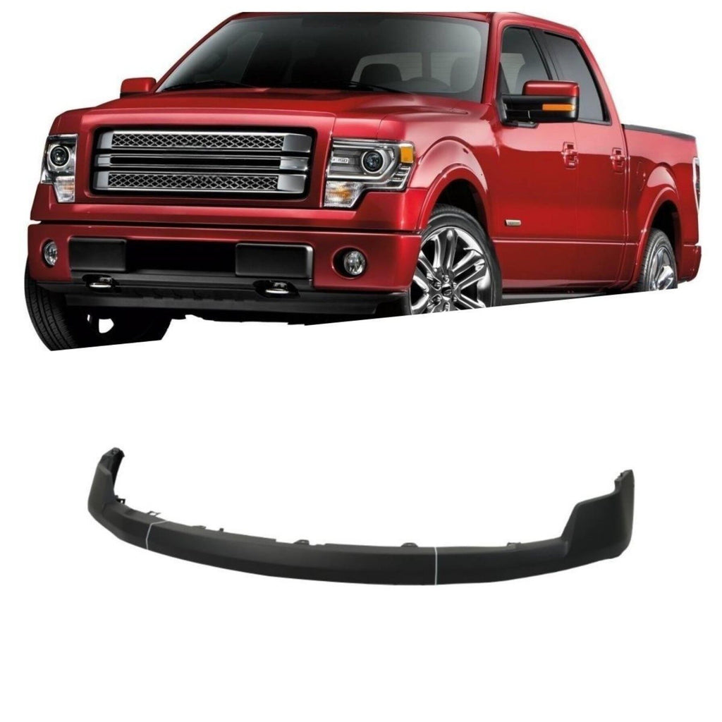 labwork Primed Front Upper Bumper Cover without Wheel Eyebrow Hole Replacement for 2009-2014 F-150 F150 Pickup FO1000645