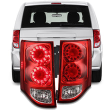 Load image into Gallery viewer, labwork 1 Pair Driver &amp; Passenger Side Tail Lights Replacement for 2011-2020 Grand Caravan LED Chrome Red Tail Lamps w/Turn Signal 5182535AD 5182534AD