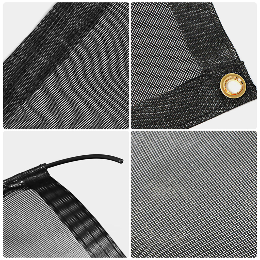 9FT x 11FT 3 in RV Awning Sun Shade Screen Mesh Canopy UV Sun Blocker For Camper Trailer Black