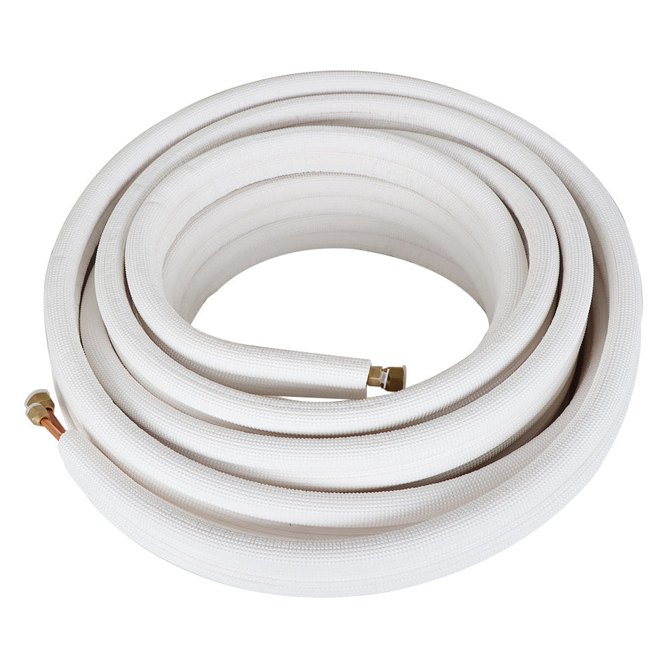 50FT Air Conditioning Tubing Hose Extension 1/4 and 3/8 Inch Insulated Copper Hoses Fit for Mini Split Air Conditioner