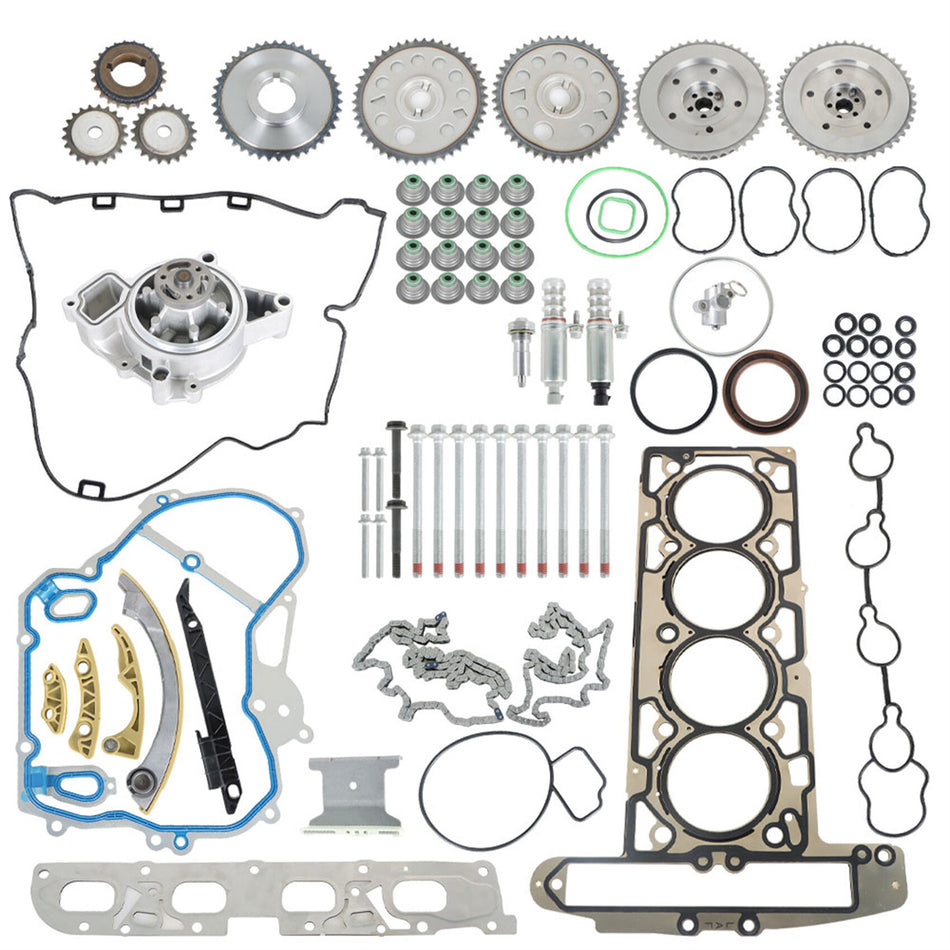 labwork Timing Chain Kit Head Gasket Bolts Set 24424758 Replacement for 2010-2012 Chevy GMC Buick 2.0L 2.4L