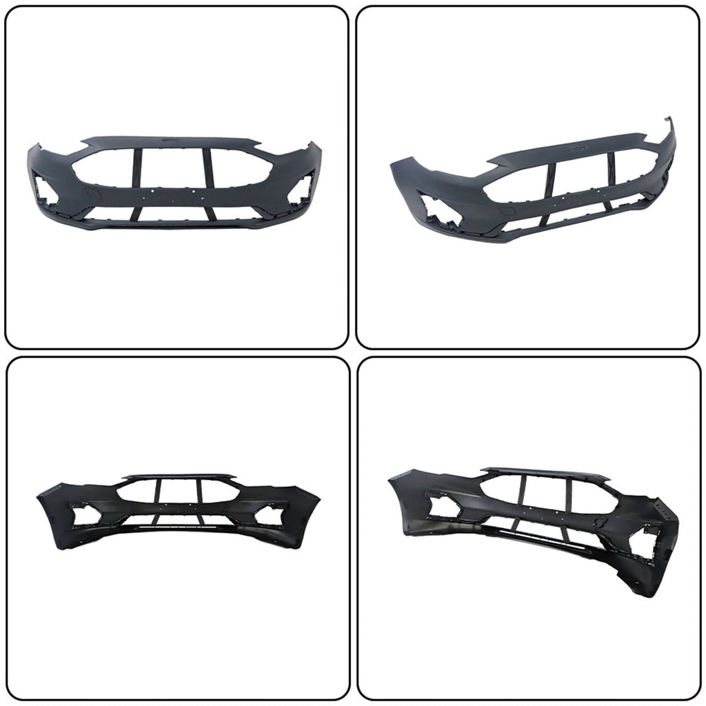 labwork Primed Front Bumper Cover with License Plate Hole Replacement for 2019-2020 Fusion