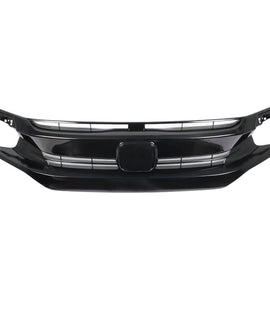 For 2016-2018 Honda Civic Coupe Sedan Black Front Hood Grill Grille Eyelid
