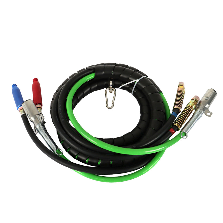 labwork 12FT Air Lines for Tractor Trailer, Air Hose for Semi Truck 3 in 1 ABS & Power Airlines 7 Way Electrical Cable