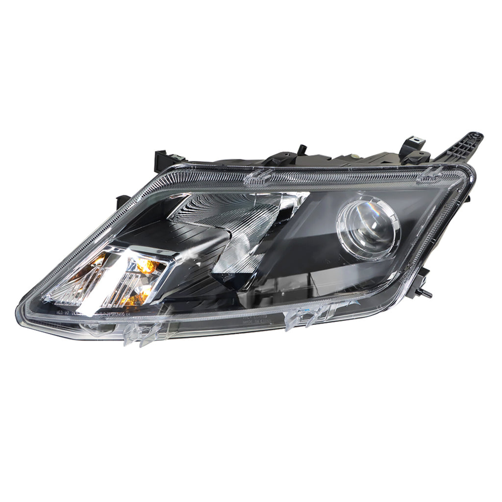 labwork Headlight Assembly Replacement for 2010-2012 Ford Fusion Halogen Clear Lens Black Interior Driver Side FO2502273