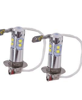 2pcs H3 6000K Super White 100W High Power LED Fog Light Driving Bulb DRL