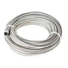 Load image into Gallery viewer, 20 Feet 4AN Stainless Steel Braided Fuel Line Filler Feed Hose With 10pcs Swivel Fitting Hose End Kit, Blue &amp; Red Swivel Fittings Silver Fuel Hose