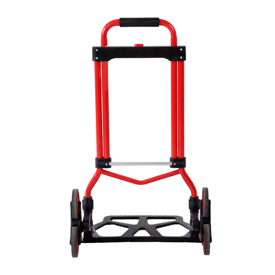 Folding Stair Trolley Carbon Steel Load 330lbs 4" Wheels Height Range