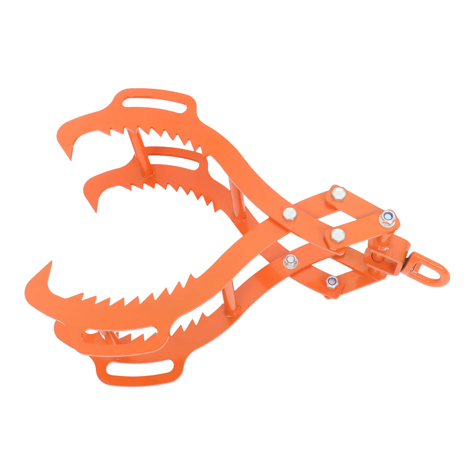4 Claws Orange Steel Log Grapple Hook 28 inch Replacement for Trucks Tractors Forklifts