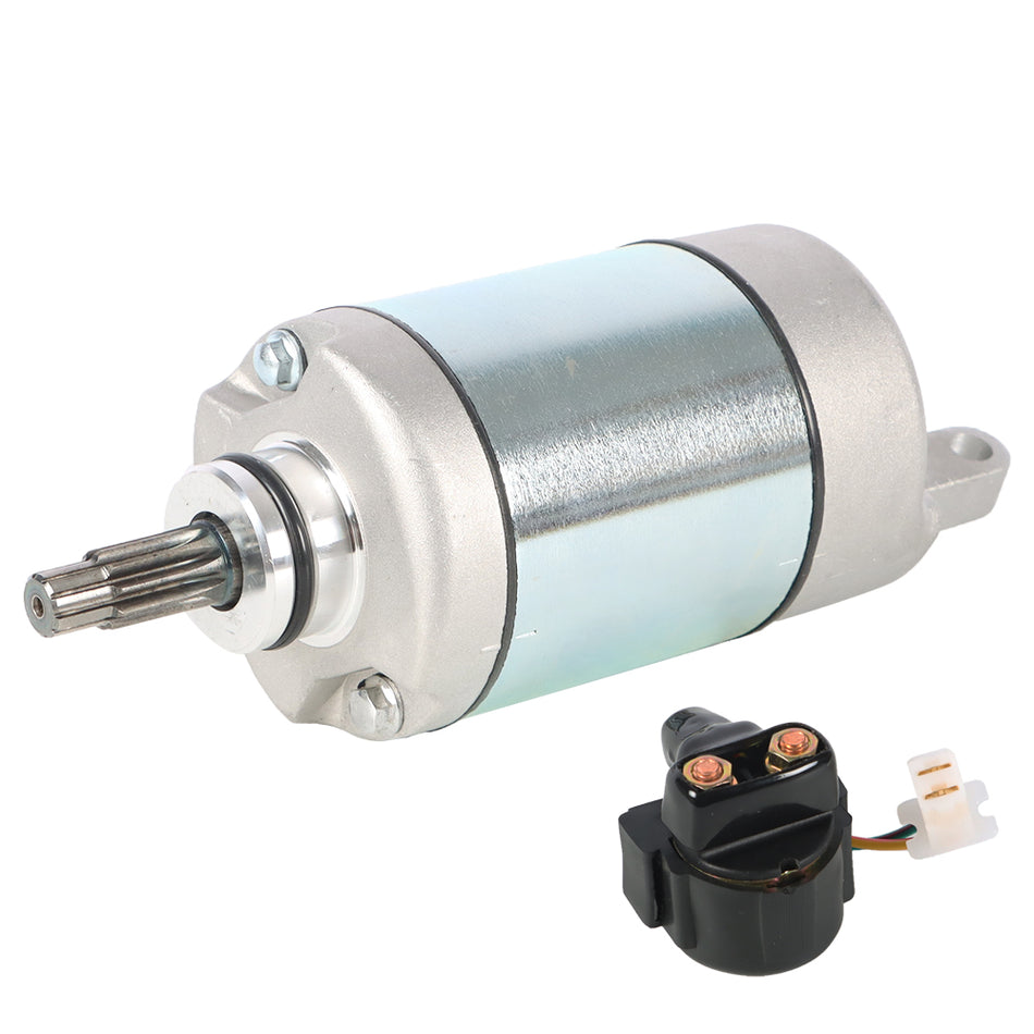 labwork Starter Motor with Solenoid Relay Replacement for Honda 300 TRX300