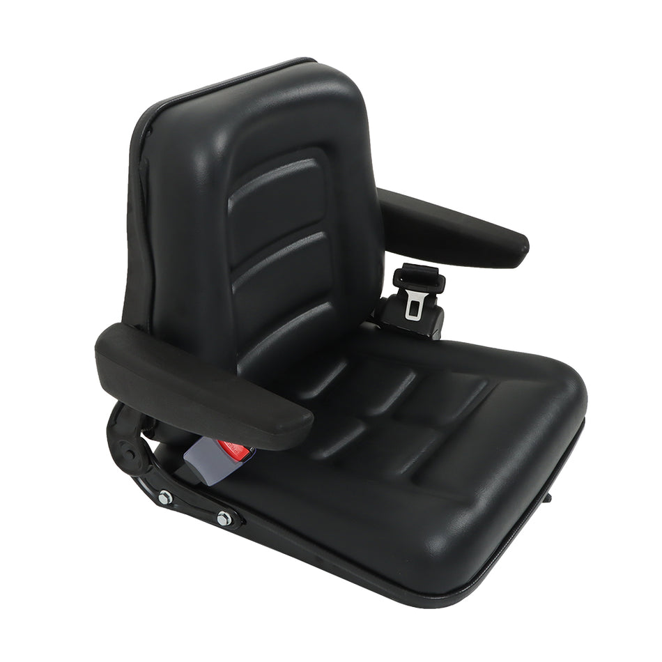 Universal Adjustable Forklift Seat Replacement for Excavator Forklift Tractor Skid Loader Backhoe Dozer Telehandler