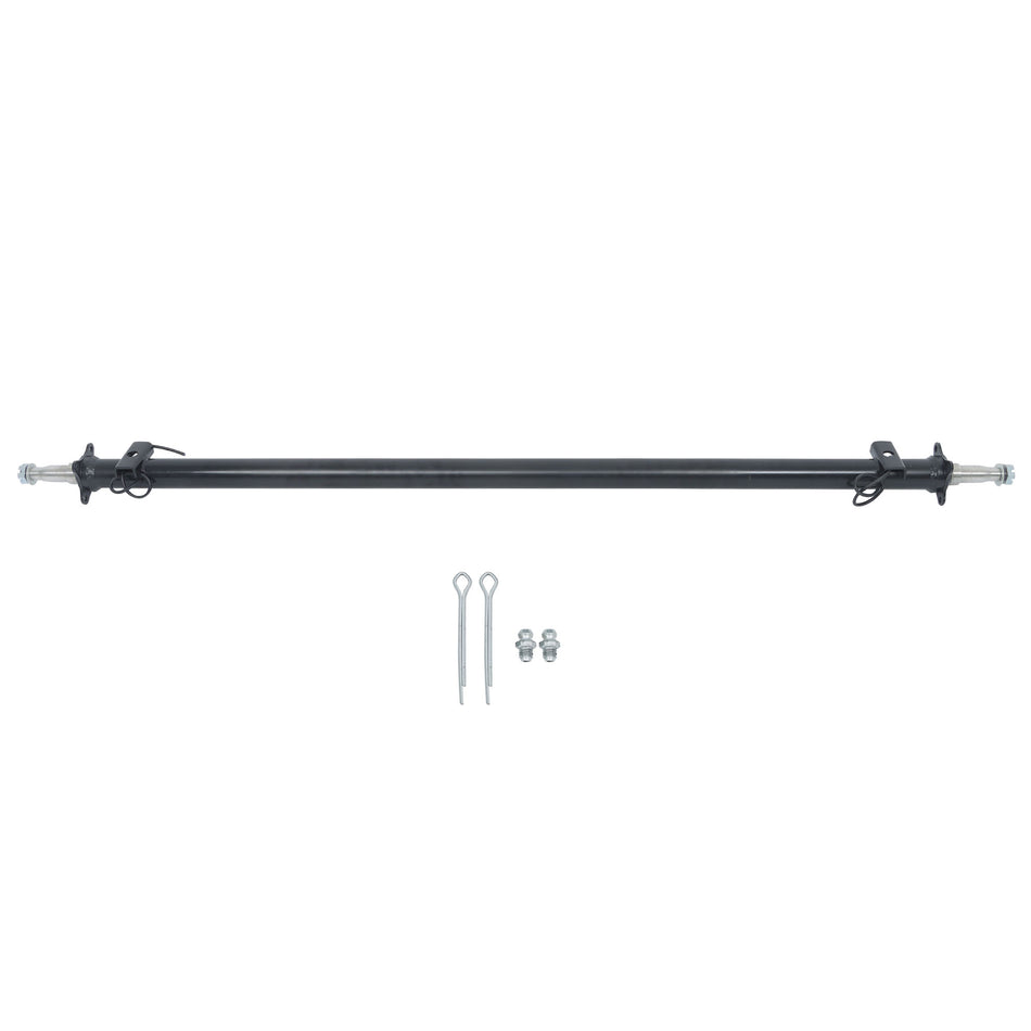 3500lbs Trailer Axle Only Beam with Idler 73 Hub Face 58 Spring Center Replacement for Trailers