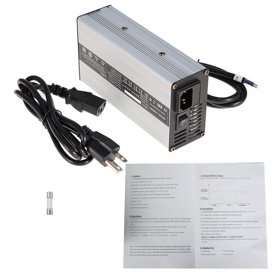 48V 6A Battery Charger Without Charger Plug Replacement for EZGO