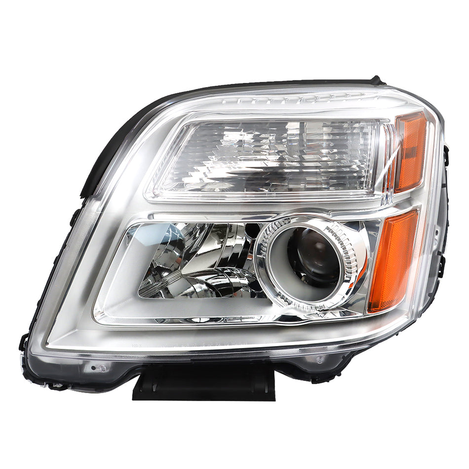 Driver Side Headlights Assembly Halogen Replacement for Terrain 2010-2015 Housing Chrome Lamp LH 1PC GM2502350