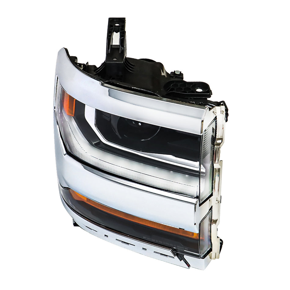 Passenger Headlight For 2011-16 Chevy Silverado 1500 HID/Xenon w/ LED Clear Lens