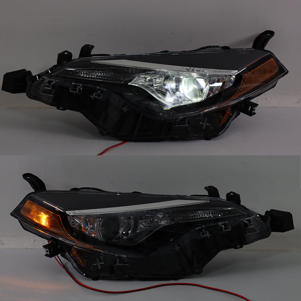 Pair Headlight For 2017 2018 2019 Toyota Corolla L Le Le Eco Left+Right Headlamp