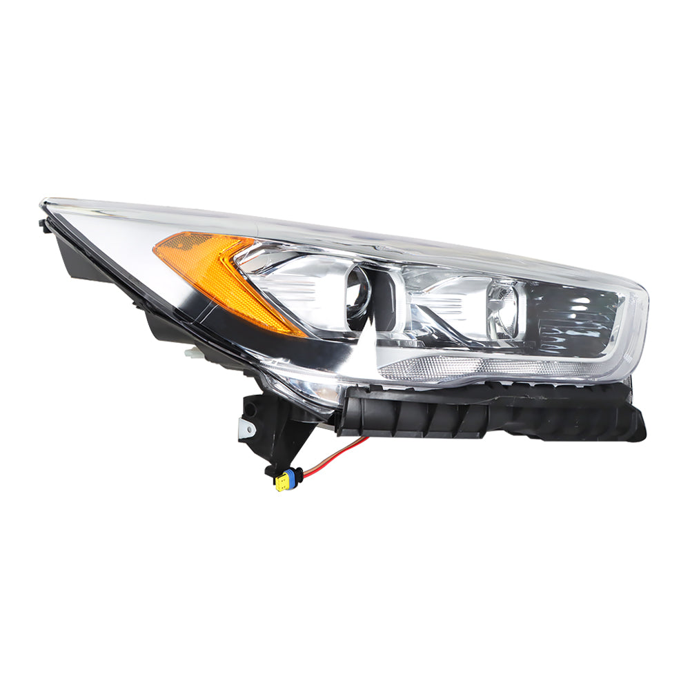 Labwork Passenger Right For 2017-2019 Ford Escape Clear HID W/LED DRL Chrome Headligh
