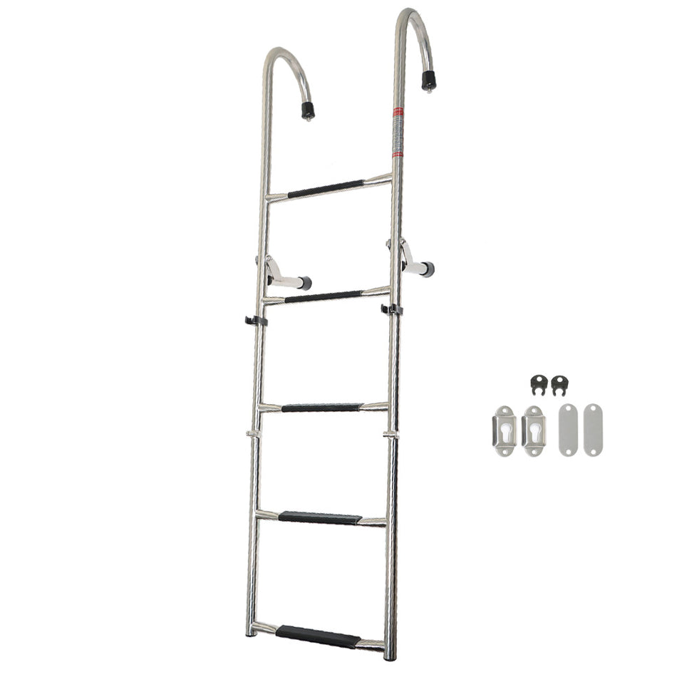labwork 2 Step + 3 Step Stainless Steel Telescoping Ladder Replacement for Pool Boat Dock