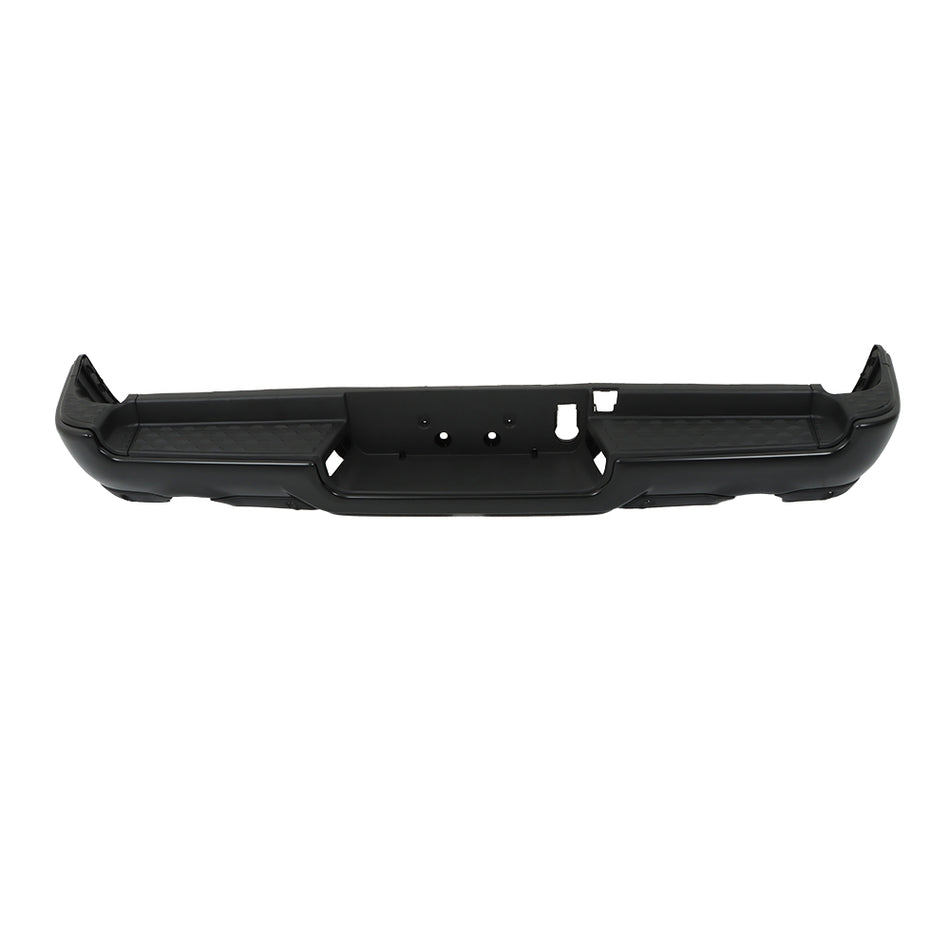 labwork Steel Bumper Rear Black with Park Assist Sensors Replacement for 2019 2020 2021 2022 RAM 1500 CH1103140