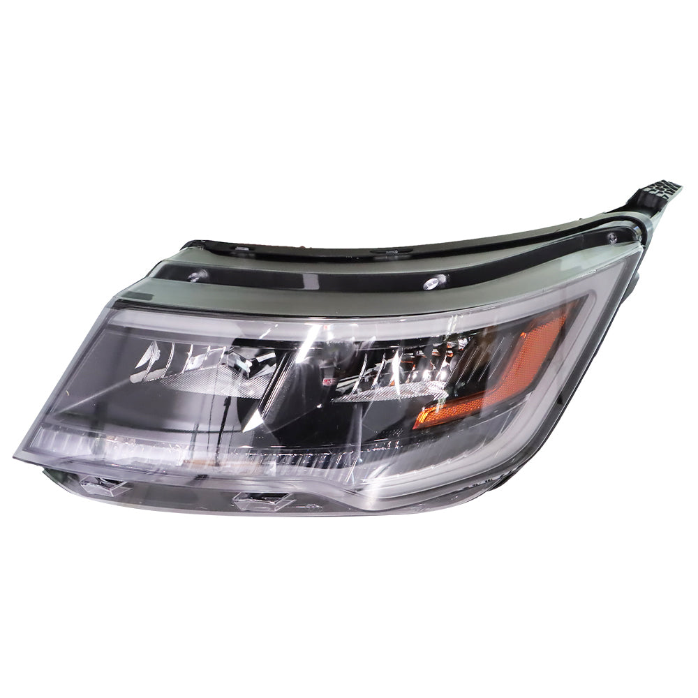 labwork Headlight Assembly Replacement for 2016-2018 Ford Explorer Headlamp Left Driver Side Halogen Black Housing Headlight FB5Z13008AD