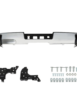 Chrome Rear Step Bumper For 2014-2017 2018 Chevy Silverado GMC Sierra 1500