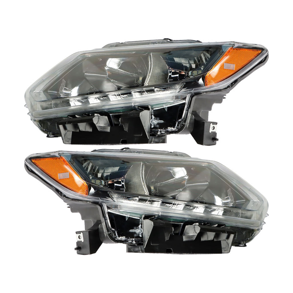 labwork Headlight Assembly Replacement for Nissan Rogue 2014 2015 2016 w/LED DRL Set Driver ＆ Passenger Side