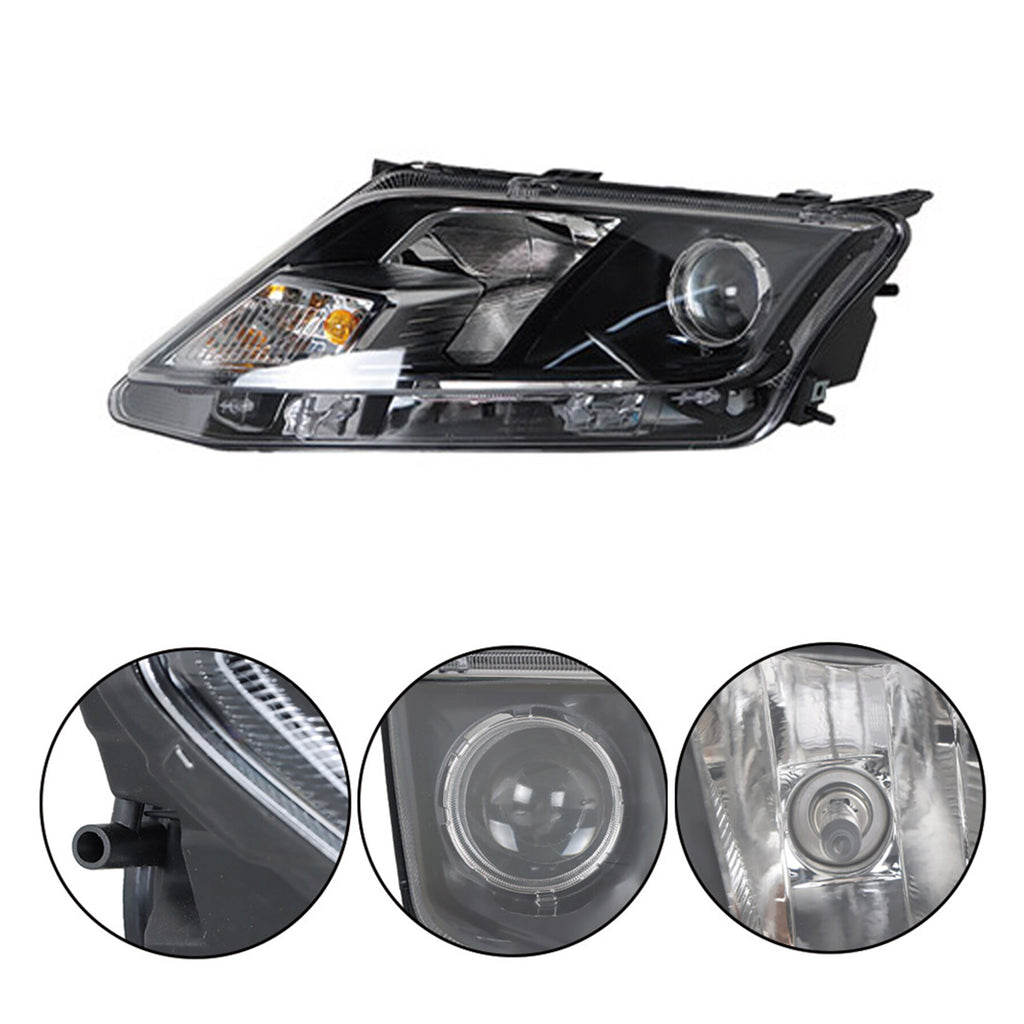 Labwork Driver&Passenger Headlight Fit For 2010-2012 Ford Fusion Black Halogen