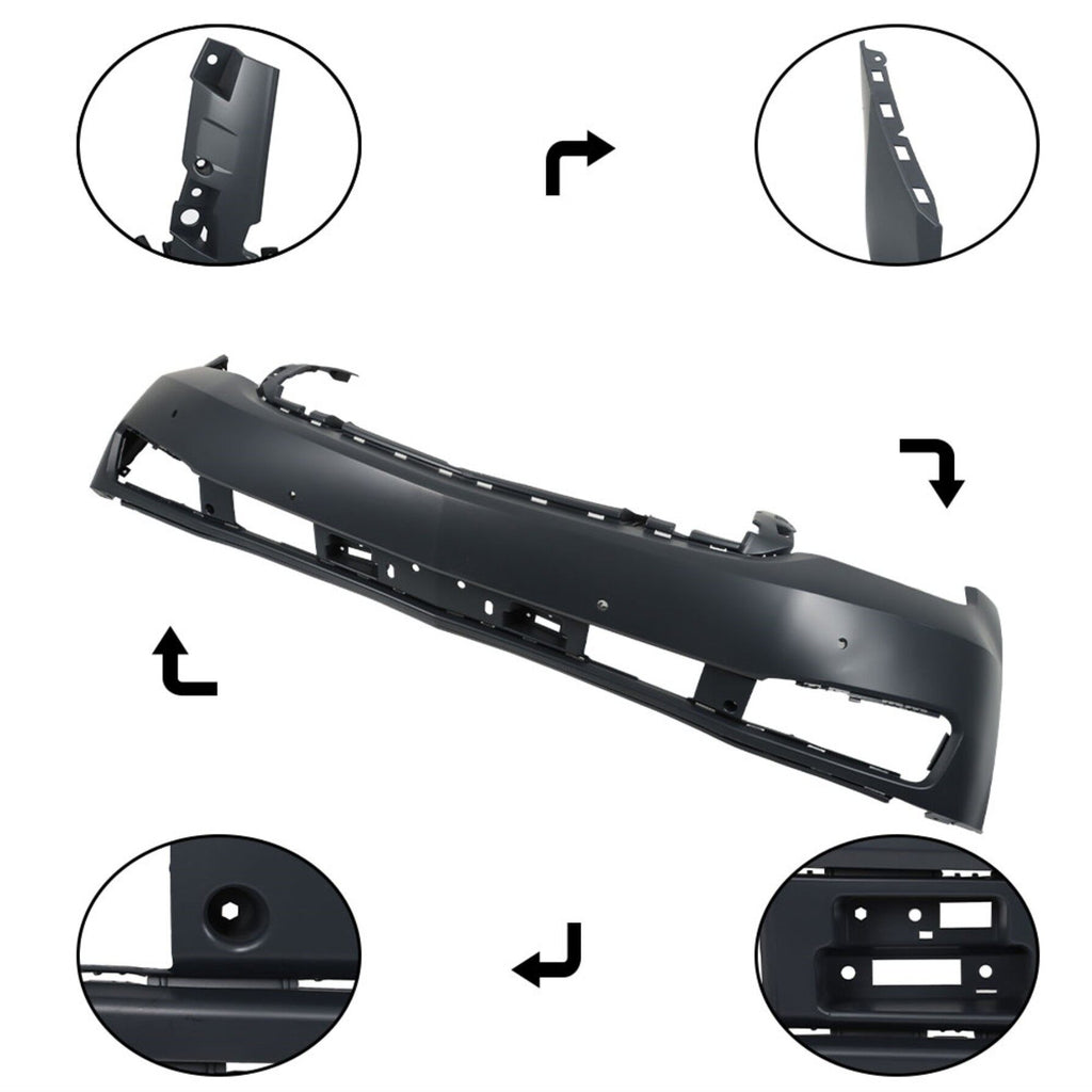 labwork Front Upper Bumper Cover Replacement for Tahoe Suburban 2015-2020 with Parking Sensor Hole GM1000974