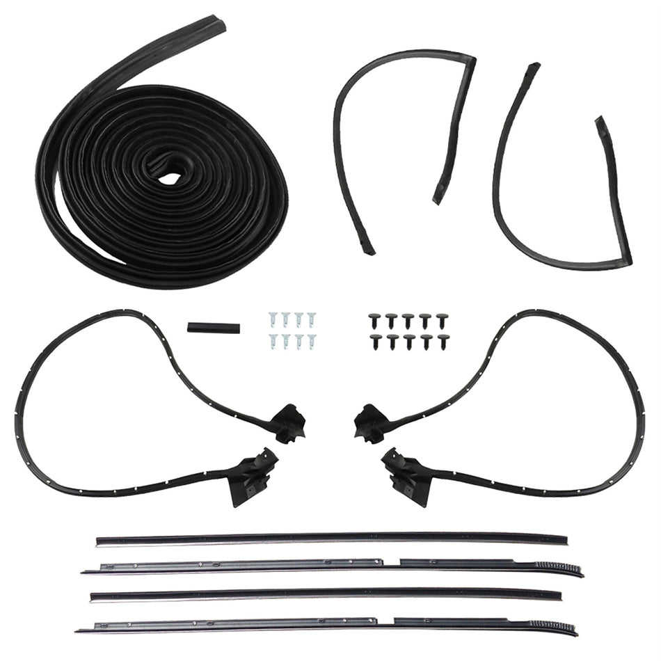 labwork 9 PCS Weatherstripping Seal Kit For Regal Cutlass RWD G-Body 81-88 Narrow Chrome