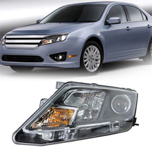 Load image into Gallery viewer, labwork Headlight Assembly Replacement for 2010-2012 Ford Fusion Halogen Clear Lens Black Interior Driver Side FO2502273