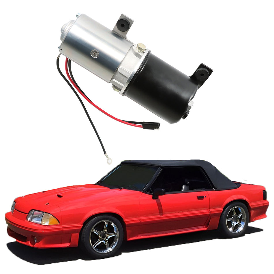 labwork Convertible Top Power Motor Pump with Wiring Replacement for Mustang GT LX 1983-1993