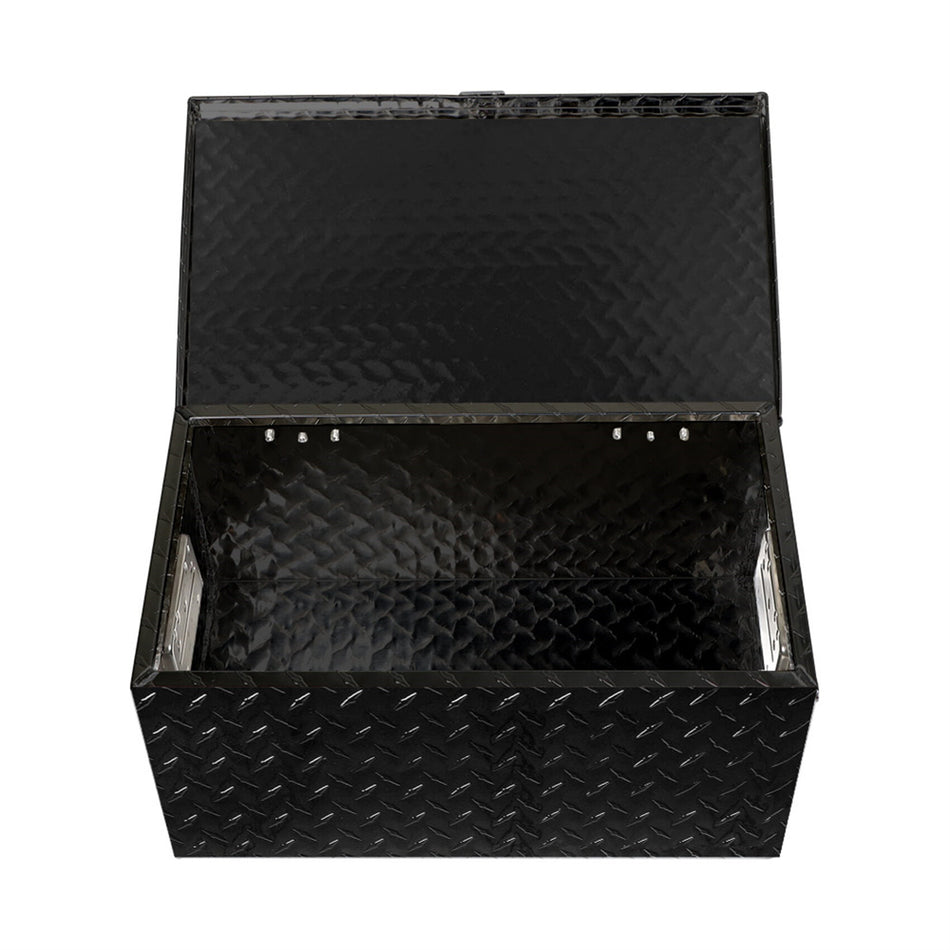 labwork 20 Inch Black Aluminum Diamond Plate Tool Box Organizer With Lock Key