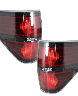 labwork Driver & Passenger Side Red Smoked Tail Lights Replacement for 2009-2014 Ford f150 F-150