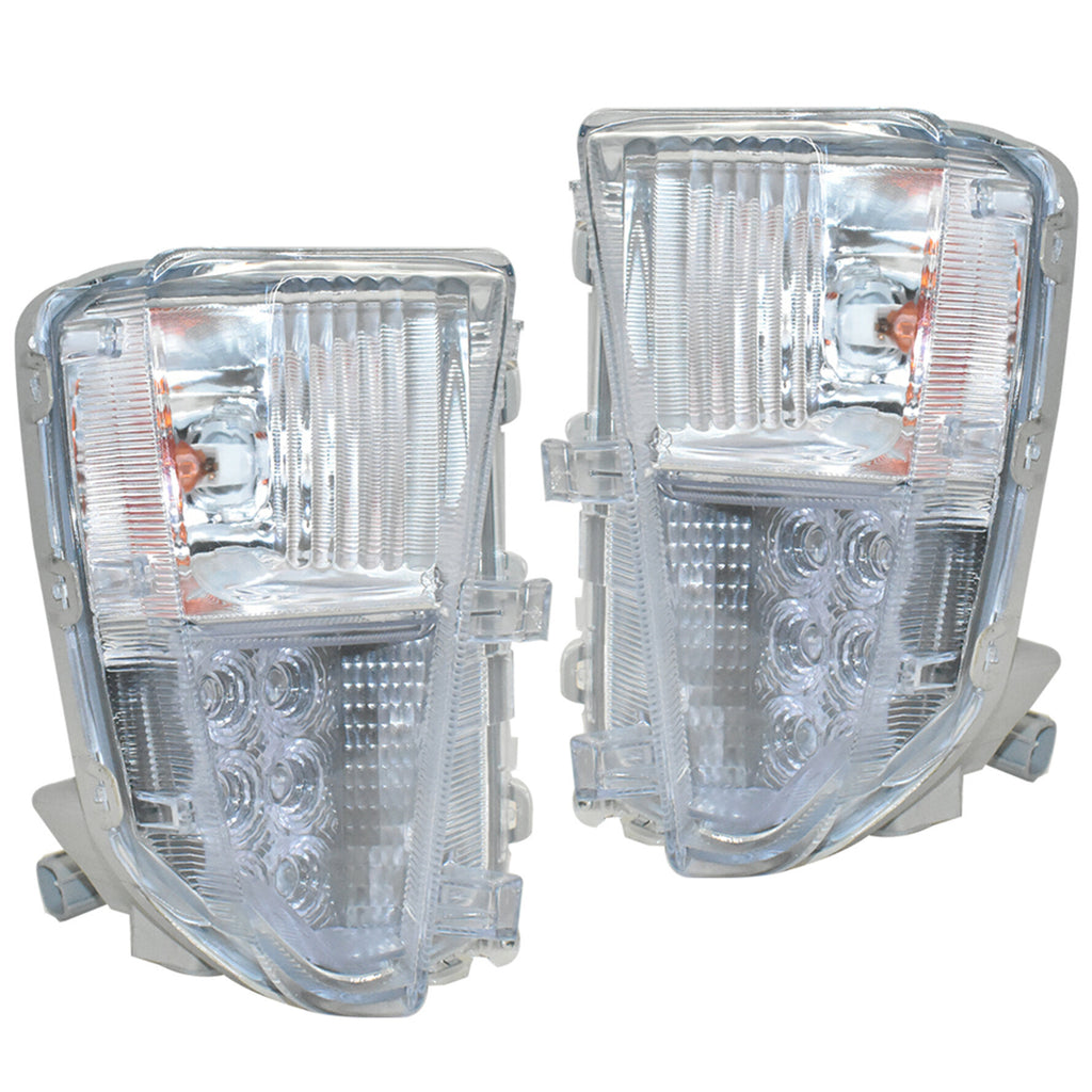 labwork DRL LED Fog Lights Assembly 8151147060 8152147060 Replacement for 2010-2015 Toyota Prius Clear Lens Left+Right Side (Passenger & Driver Side)