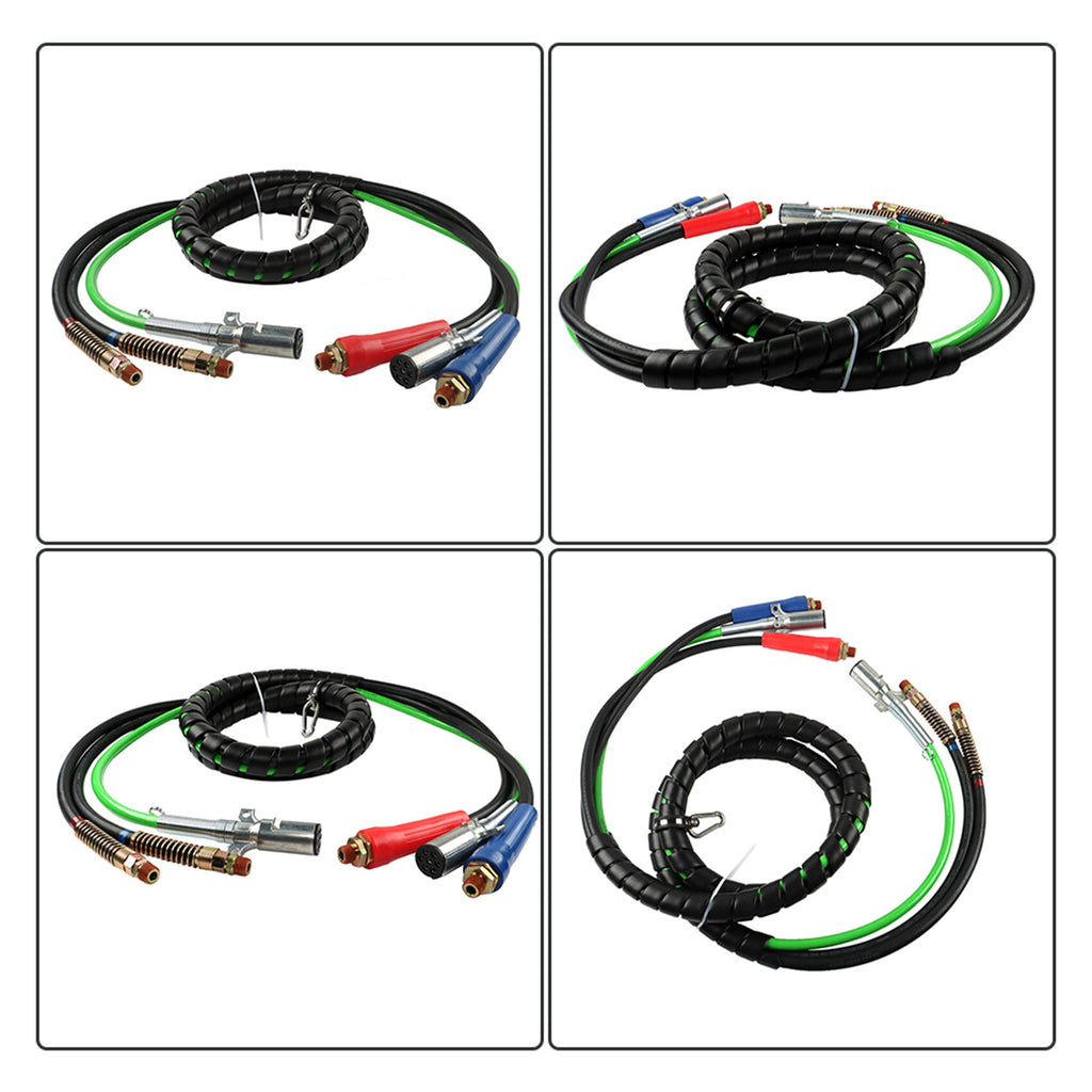labwork 12FT 3-in-1 Wrap Set Air Line Hose Assemblies Replacement for Tractor Trailer Semi Truck