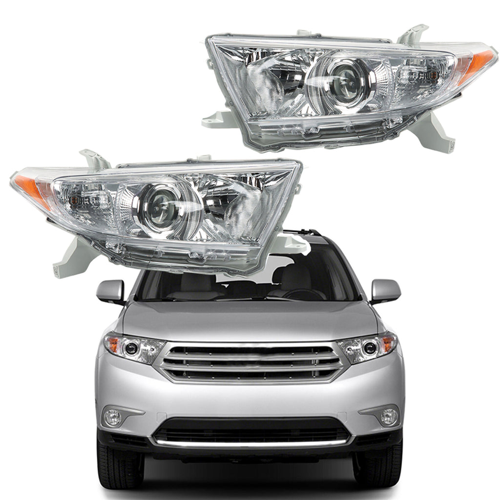 labwork Headlight Assembly Replacement for Toyota 2011 2012 2013 Highlander Headlights Halogen Set Driver ＆ Passenger Side