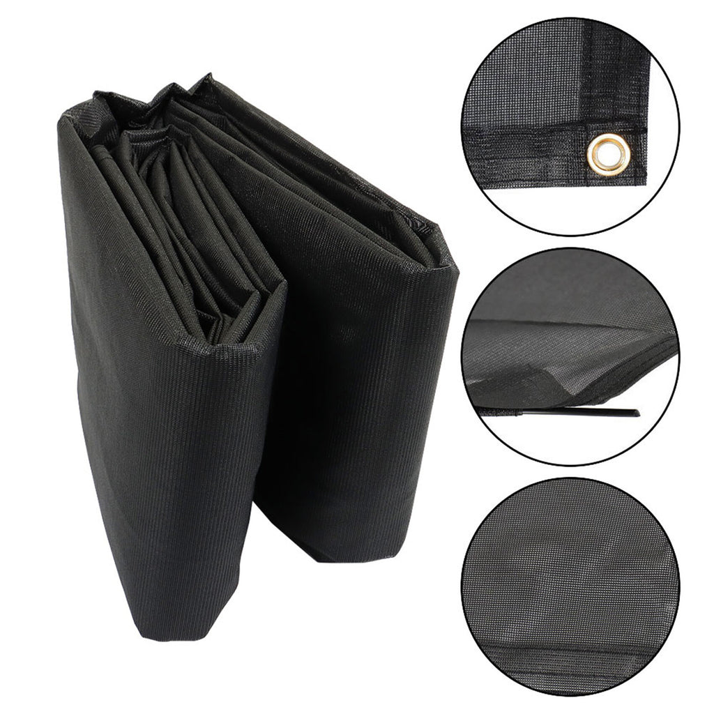 9FT x 17FT 3 in RV Awning Sun Shade Screen Mesh Canopy UV Sun Blocker For Camper Trailer Black