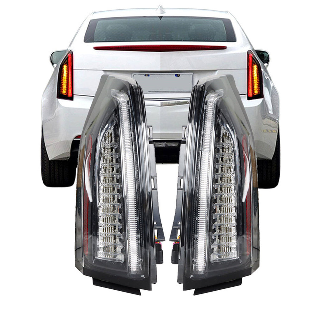 Labwork Tail Lights Assembly For 2013-18 Cadillac ATS LED Black Left+Right Side