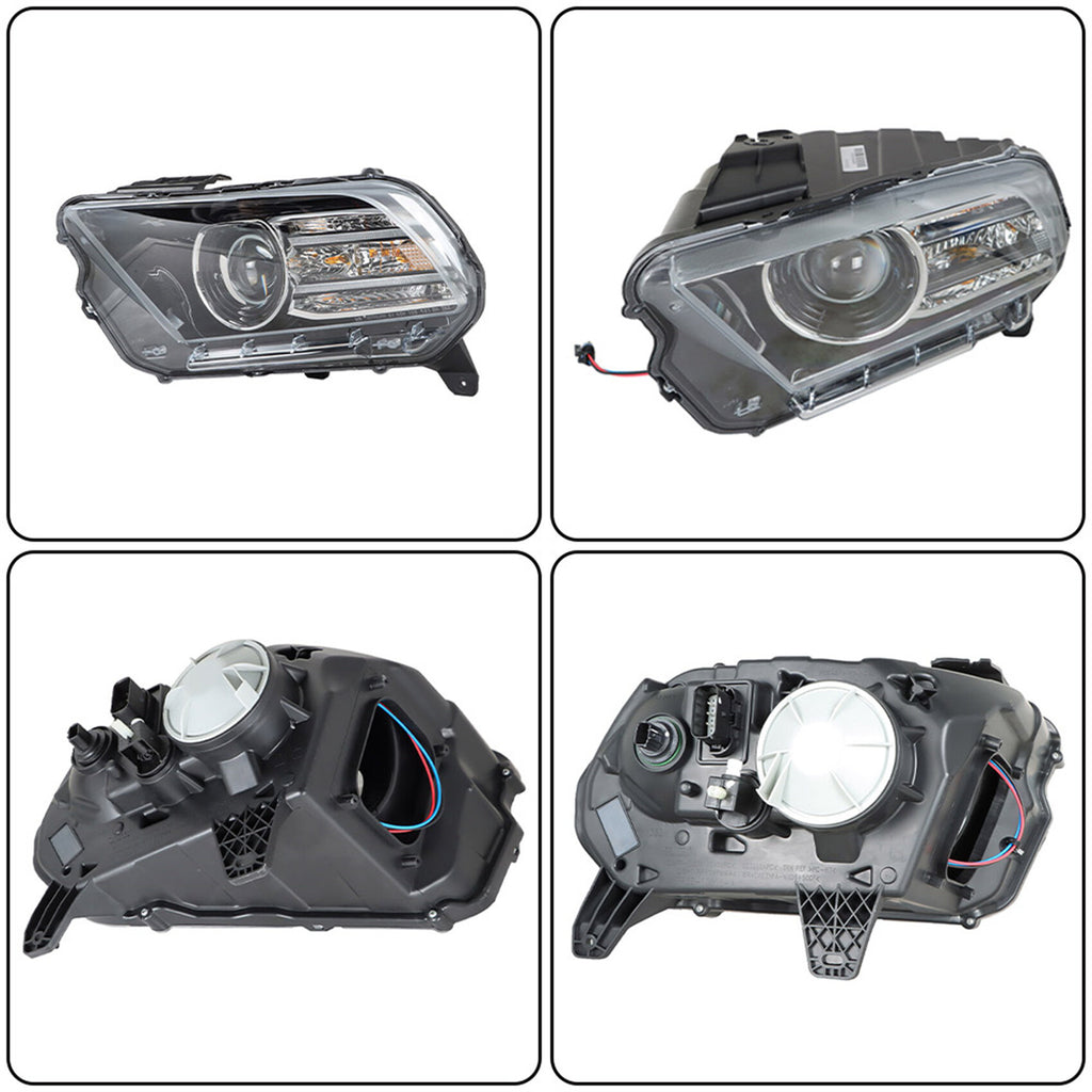 Headlight Assembly Replacement for 2013-2014 Ford Mustang Driver Side Xenon Left Headlamp HID LH Bar Running Lamp