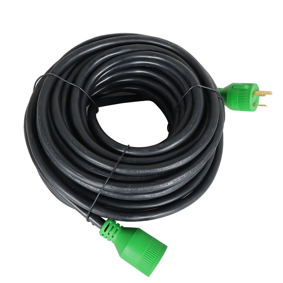 labwork 30 A 75 Feet 3 Prong Generator Extension Cord L5-30P to L5-30R 125V Up to 7500W 10 Gauge SJTW Generator Cord