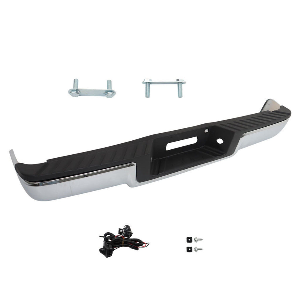 labwork Chrome Rear Bumper Assembly without Park Assist Sensor Holes Replacement for 2006 2007 2008 F150 8L3Z17906B FO1103136