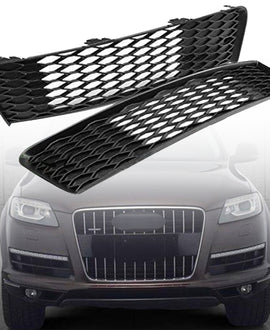 Pair LH &RH Front Bumper Grille Outer Cover For Audi Q7 S-line Sport 2011-2015