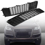 Pair LH &RH Front Bumper Grille Outer Cover For Audi Q7 S-line Sport 2011-2015