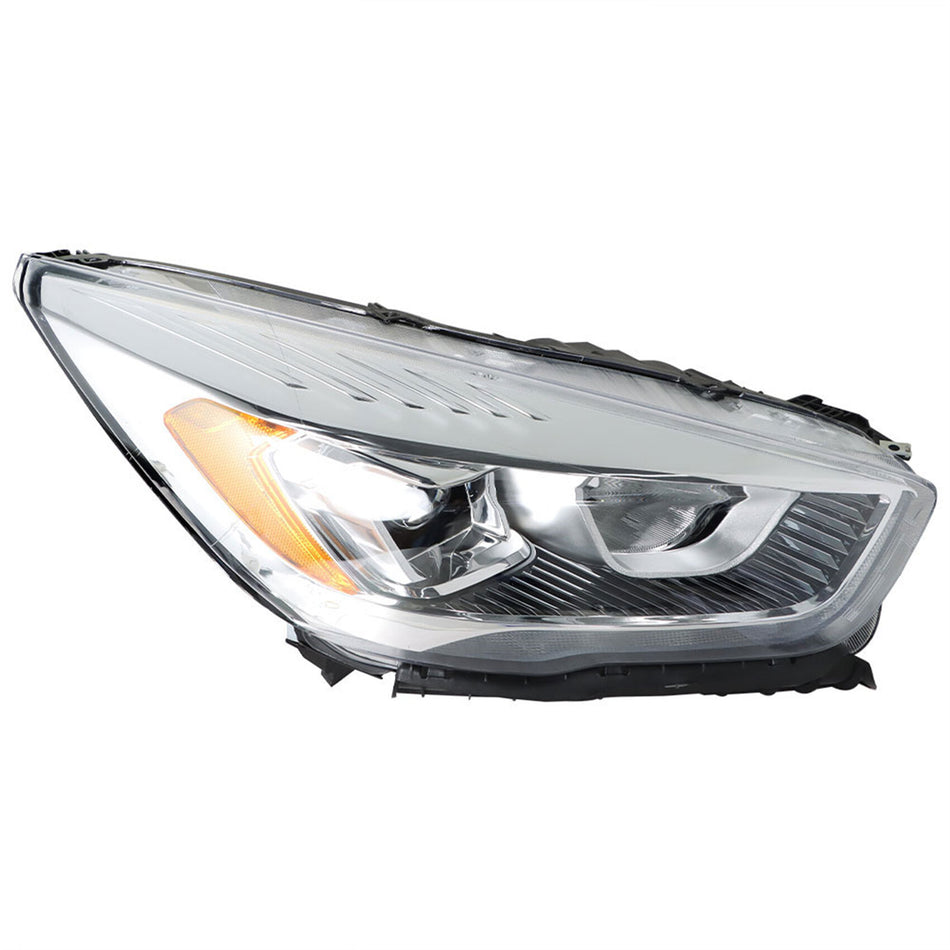 labwork Headlight Assembly Replacement for 2017-2019 Ford Escape with LED DRL Chrome Halogen Right Passenger FO2503351