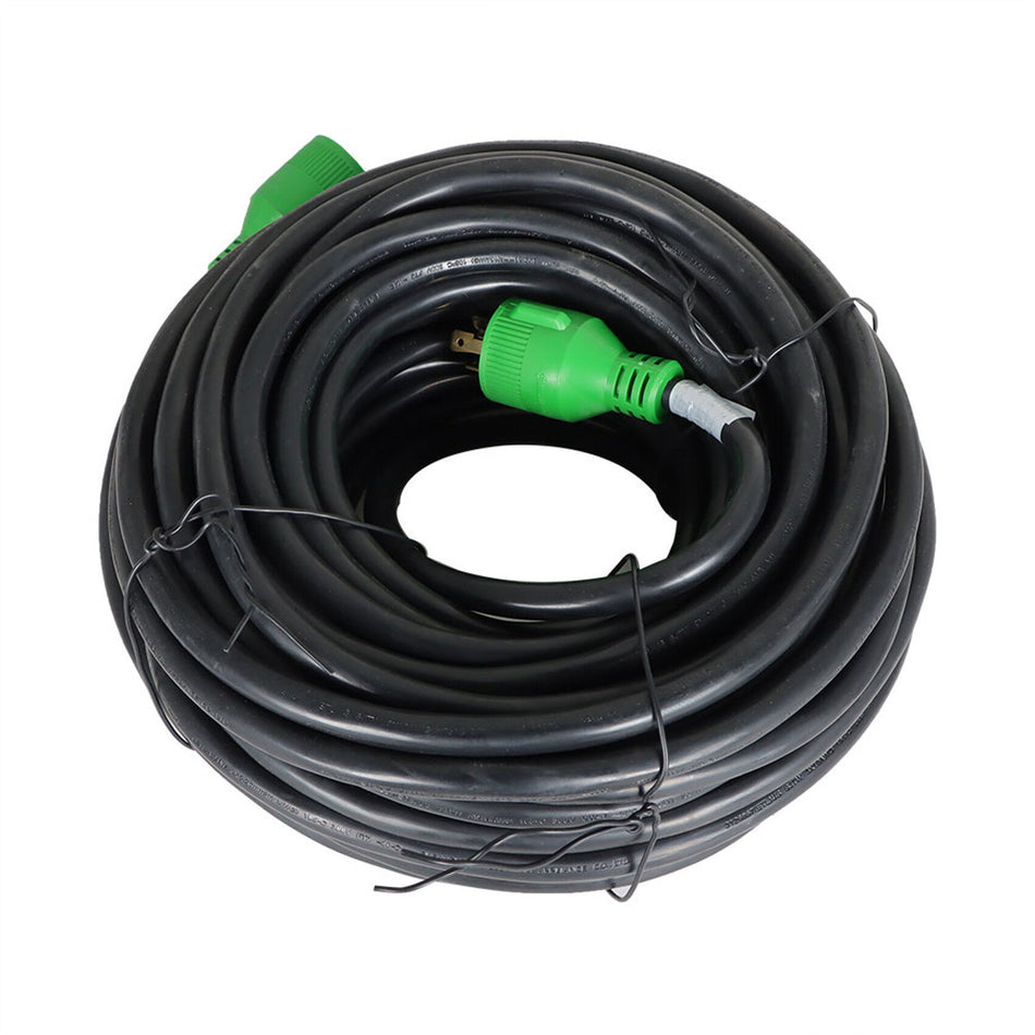 labwork 30 A 100 Feet 3 Prong Generator Extension Cord L5-30P to L5-30R 125V Up to 7500W 10 Gauge SJTW Generator Cord