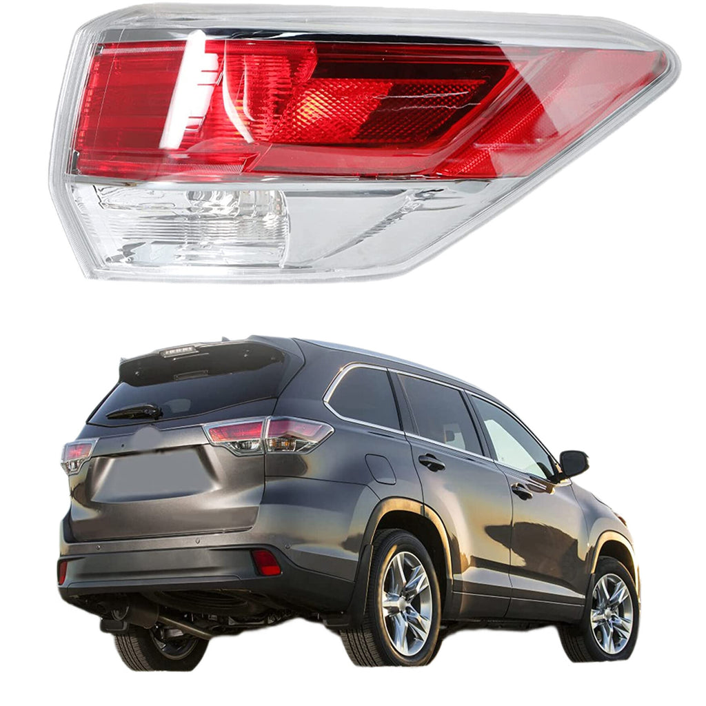 labwork Passenger Side Tail Light Replacement for 2014-2016 Toyota Highlander Rear Tail Light Brake Lamp Assembly RH Right Side 81550-0E100 TO2805120